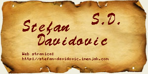 Stefan Davidović vizit kartica